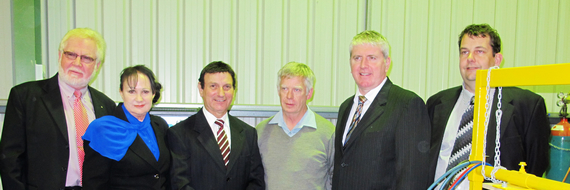 From left to right, Business Advisor Rob Chisholm, Salisbury Mayor Gillian Aldridge, MP for Makin Tony Zappia, K-TIG founder Laurie Jarvis, Federal Minister Brendan O’Connor, Don Alan CEO Donald Kay